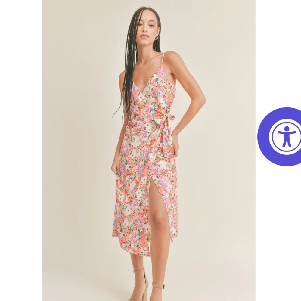 NWT Women’s Floral Wrap Dress by Sage the Label, Size XS